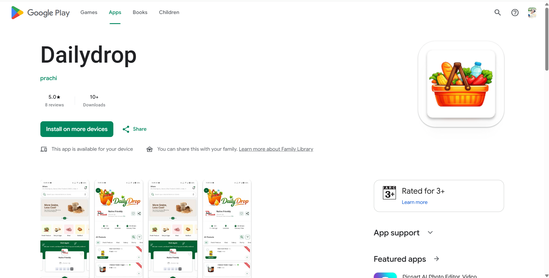Dailydrop Grocery App